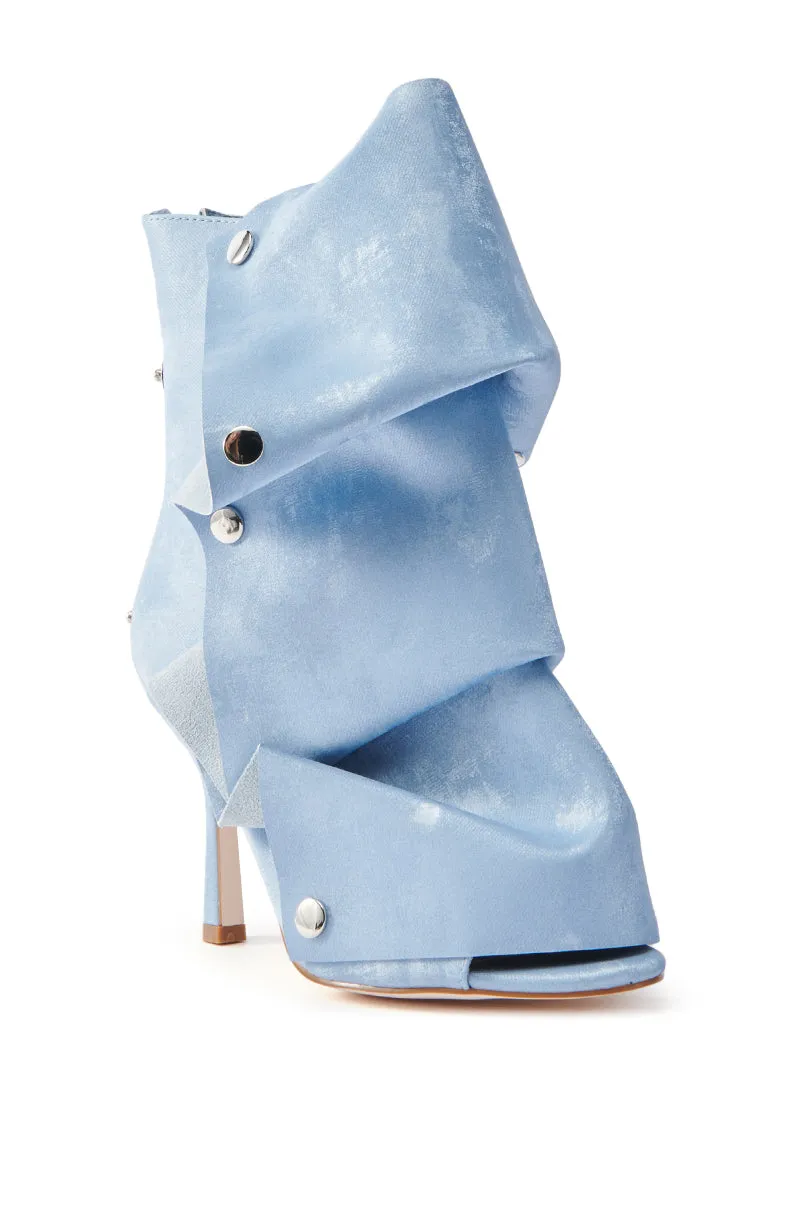 AZALEA WANG BIRD SONG SNAP OPEN TOE BOOTIE IN BLUE sold by AKIRA product image thumbnail 5
