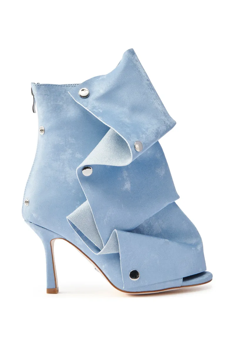 AZALEA WANG BIRD SONG SNAP OPEN TOE BOOTIE IN BLUE sold by AKIRA product image thumbnail 3