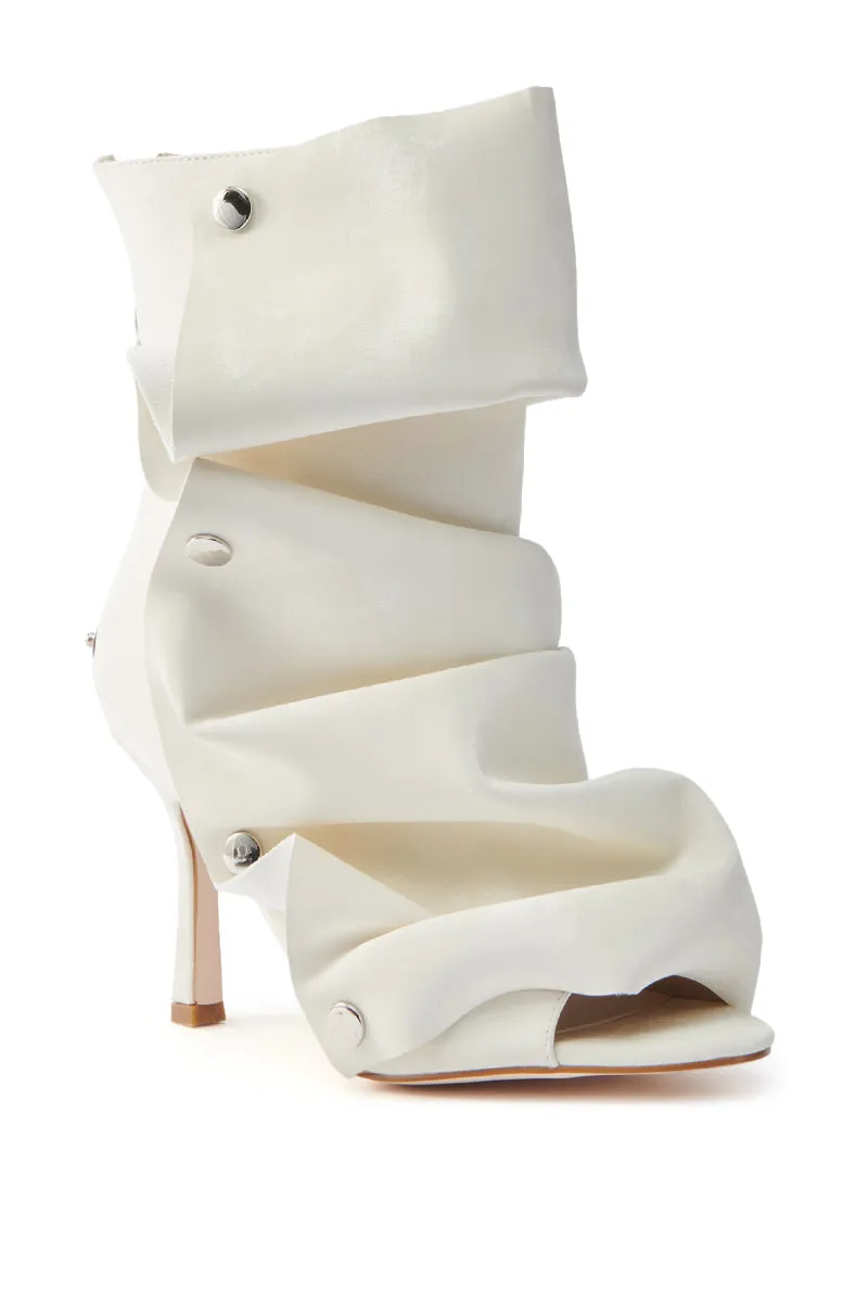 AZALEA WANG BIRD SONG SNAP OPEN TOE BOOTIE IN BONE sold by AKIRA product image thumbnail 5