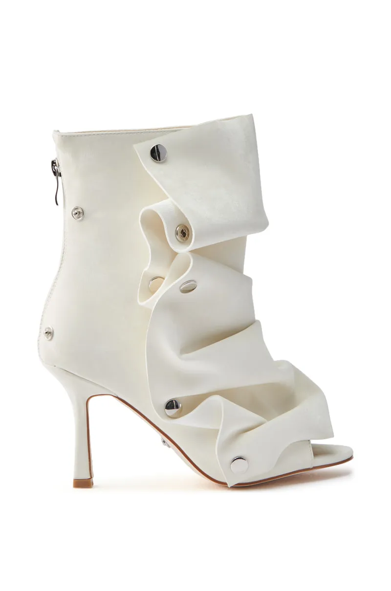 AZALEA WANG BIRD SONG SNAP OPEN TOE BOOTIE IN BONE sold by AKIRA product image thumbnail 4