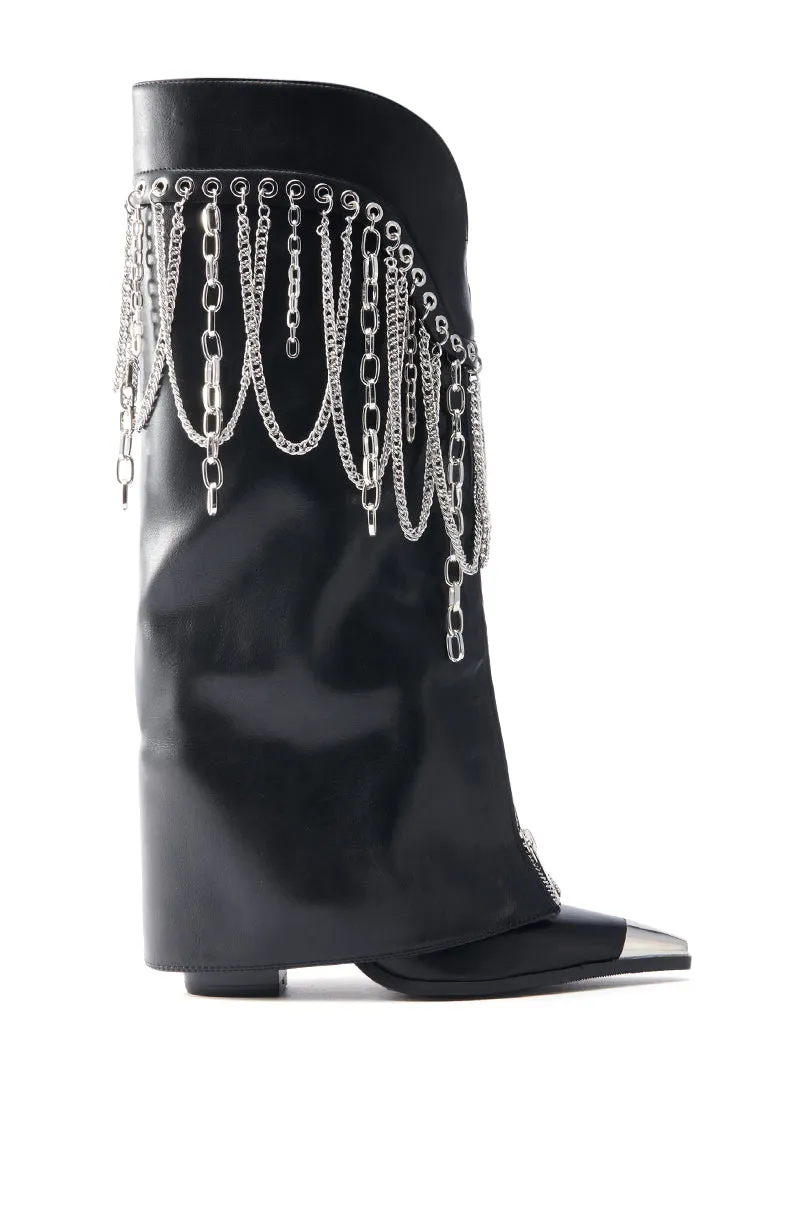 AZALEA WANG SINISTER BLACK WESTERN CHUNKY BOOT sold by AKIRA product image thumbnail 2
