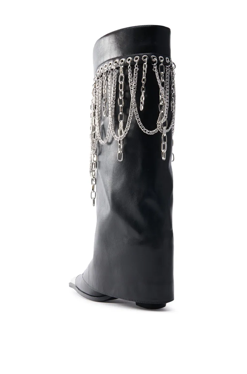 AZALEA WANG SINISTER BLACK WESTERN CHUNKY BOOT sold by AKIRA product image thumbnail 4