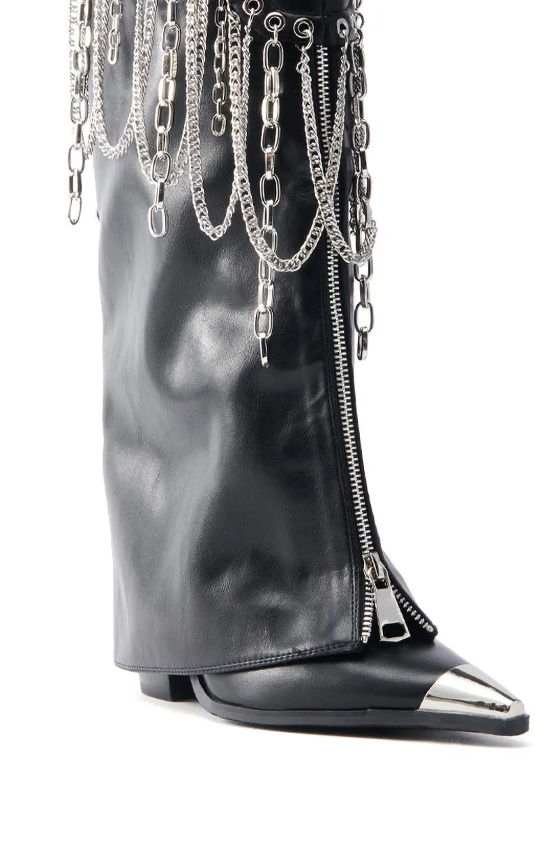AZALEA WANG SINISTER BLACK WESTERN CHUNKY BOOT sold by AKIRA product image thumbnail 5