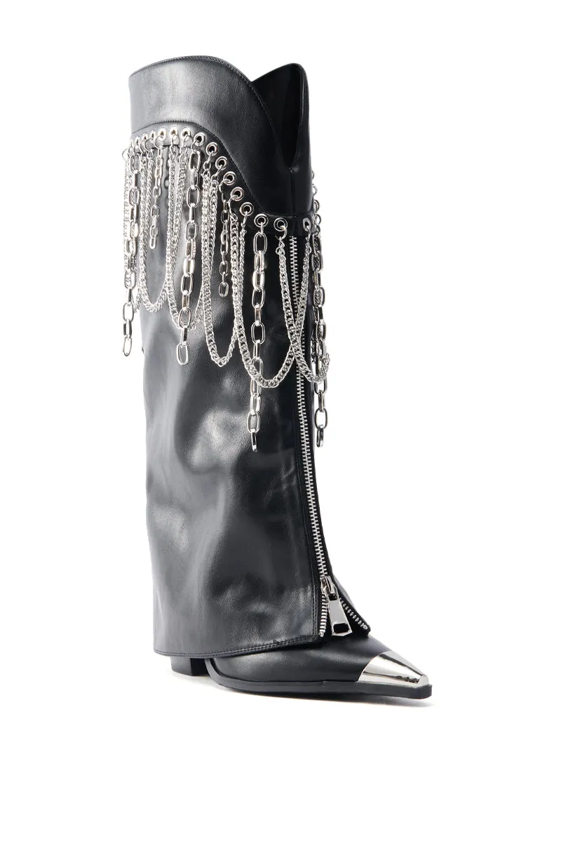 AZALEA WANG SINISTER BLACK WESTERN CHUNKY BOOT sold by AKIRA product image thumbnail 3