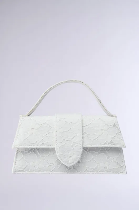 HONEYMOON LACE APPLIQUE BAG sold by AKIRA