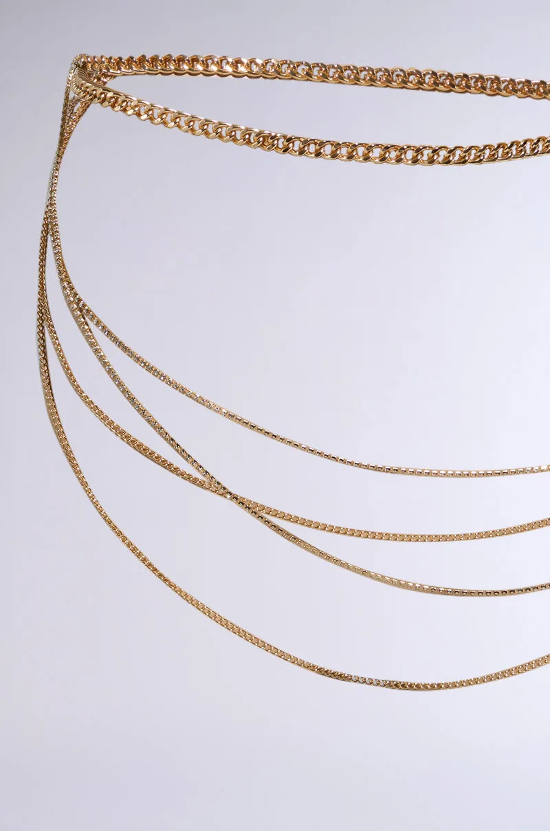 CHAINZ 4 DAYS BELT IN GOLD sold by AKIRA product image thumbnail 5