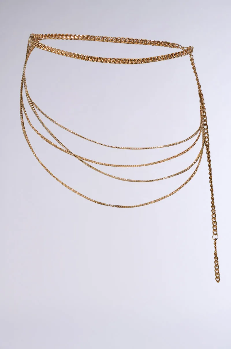 CHAINZ 4 DAYS BELT IN GOLD sold by AKIRA product image thumbnail 3