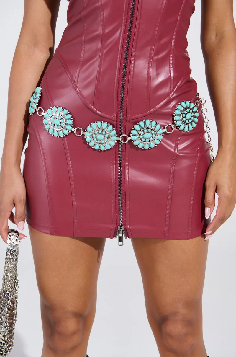 TURQ CHAIN BELT sold by AKIRA product image thumbnail 2