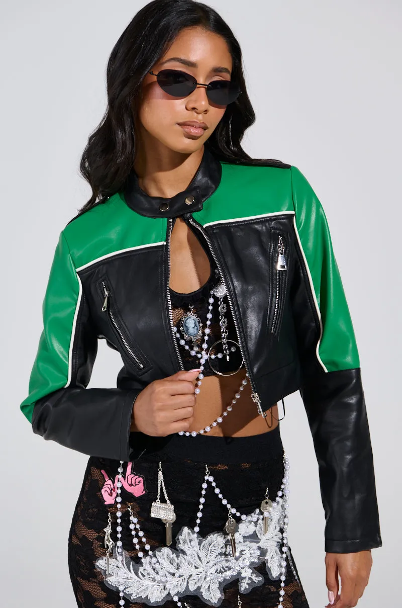 BETTER LUCK CROPPED MOTO sold by AKIRA product image thumbnail 3