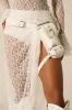 CROSSING THE LINE PU BELT BAG IN WHITE sold by AKIRA