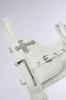CROSSING THE LINE PU BELT BAG IN WHITE sold by AKIRA