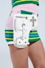CROSSING THE LINE PU BELT BAG IN WHITE sold by AKIRA