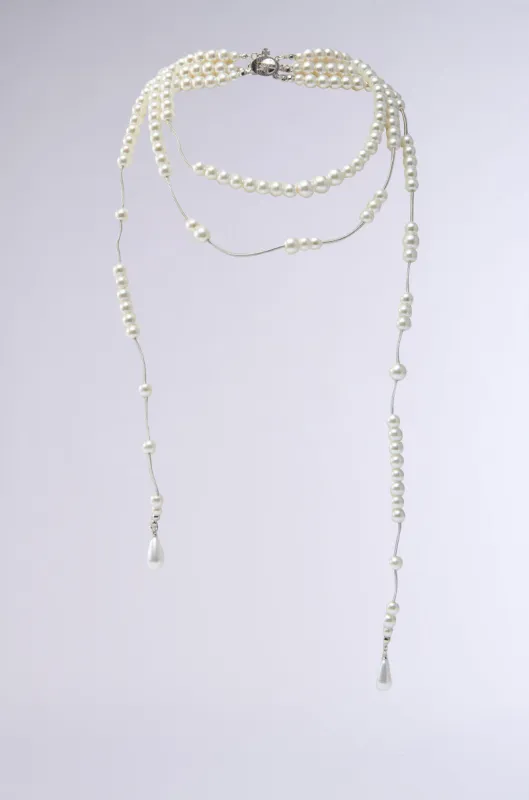 DRIPPIN PEARLZ NECKLACE sold by AKIRA