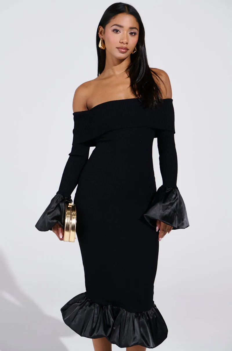 BACK IN A MINUTE KNIT MIDI DRESS sold by AKIRA product image thumbnail 3