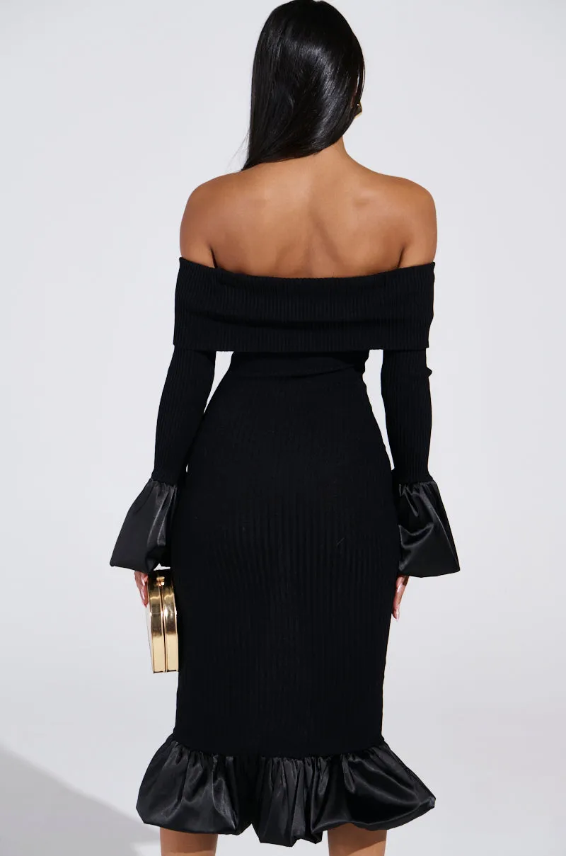 BACK IN A MINUTE KNIT MIDI DRESS sold by AKIRA product image thumbnail 5