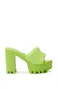 AZALEA WANG COOL CAT LIME PUFFY PLATFORM SANDAL sold by AKIRA