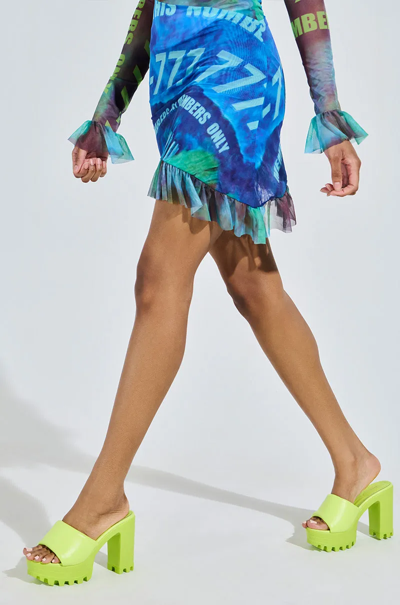 AZALEA WANG COOL CAT LIME PUFFY PLATFORM SANDAL sold by AKIRA product image thumbnail 3