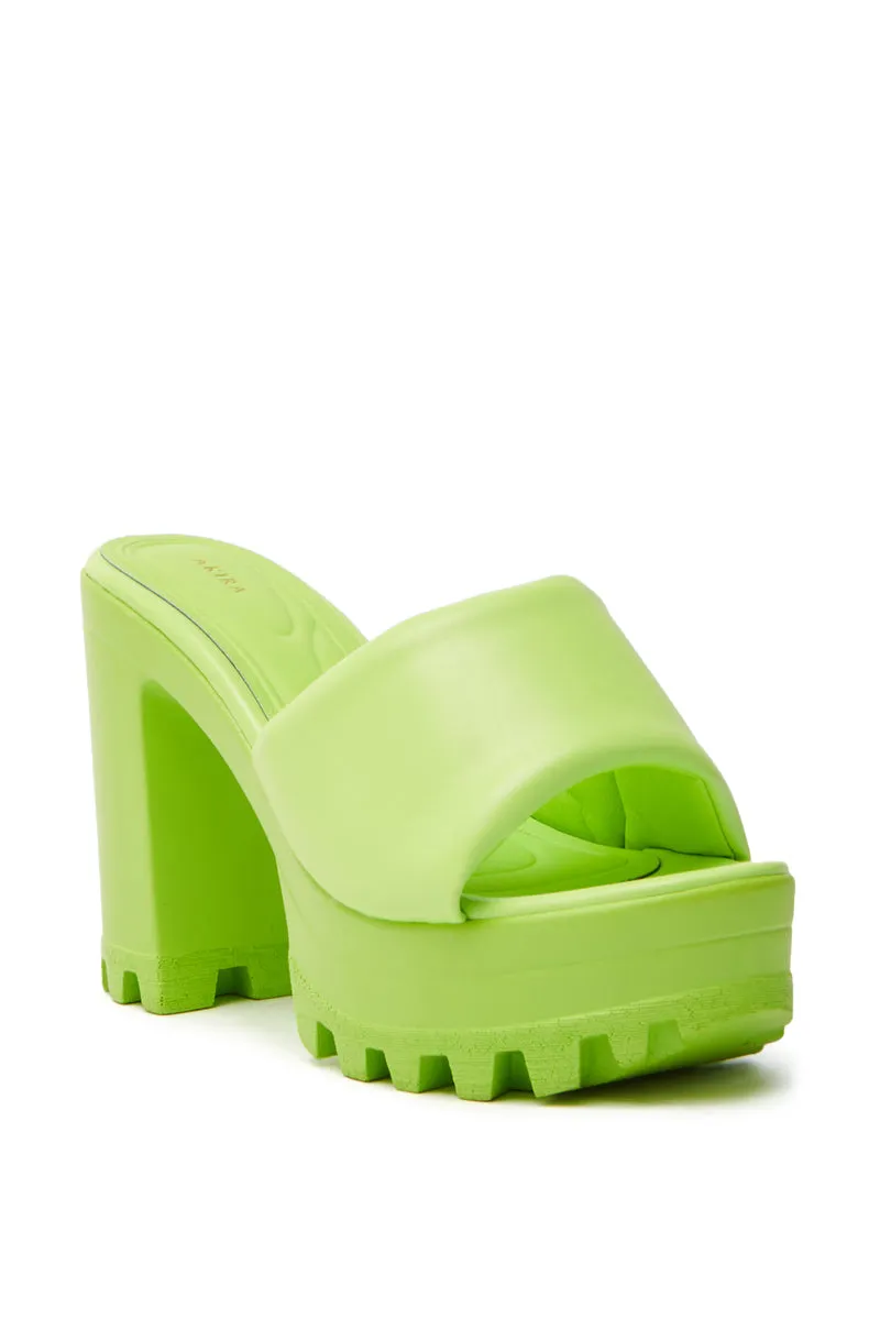 AZALEA WANG COOL CAT LIME PUFFY PLATFORM SANDAL sold by AKIRA product image thumbnail 5