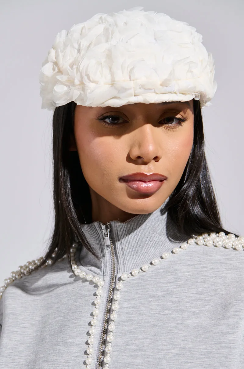 SO DEMURE ROSETTE HAT sold by AKIRA