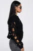 IONA CUTOUT DENIM BOMBER sold by AKIRA