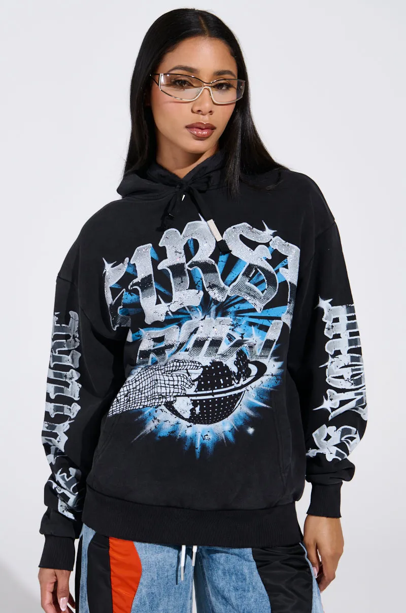DIAMOND RUSH HOODED SWEATSHIRT sold by AKIRA product image thumbnail 2