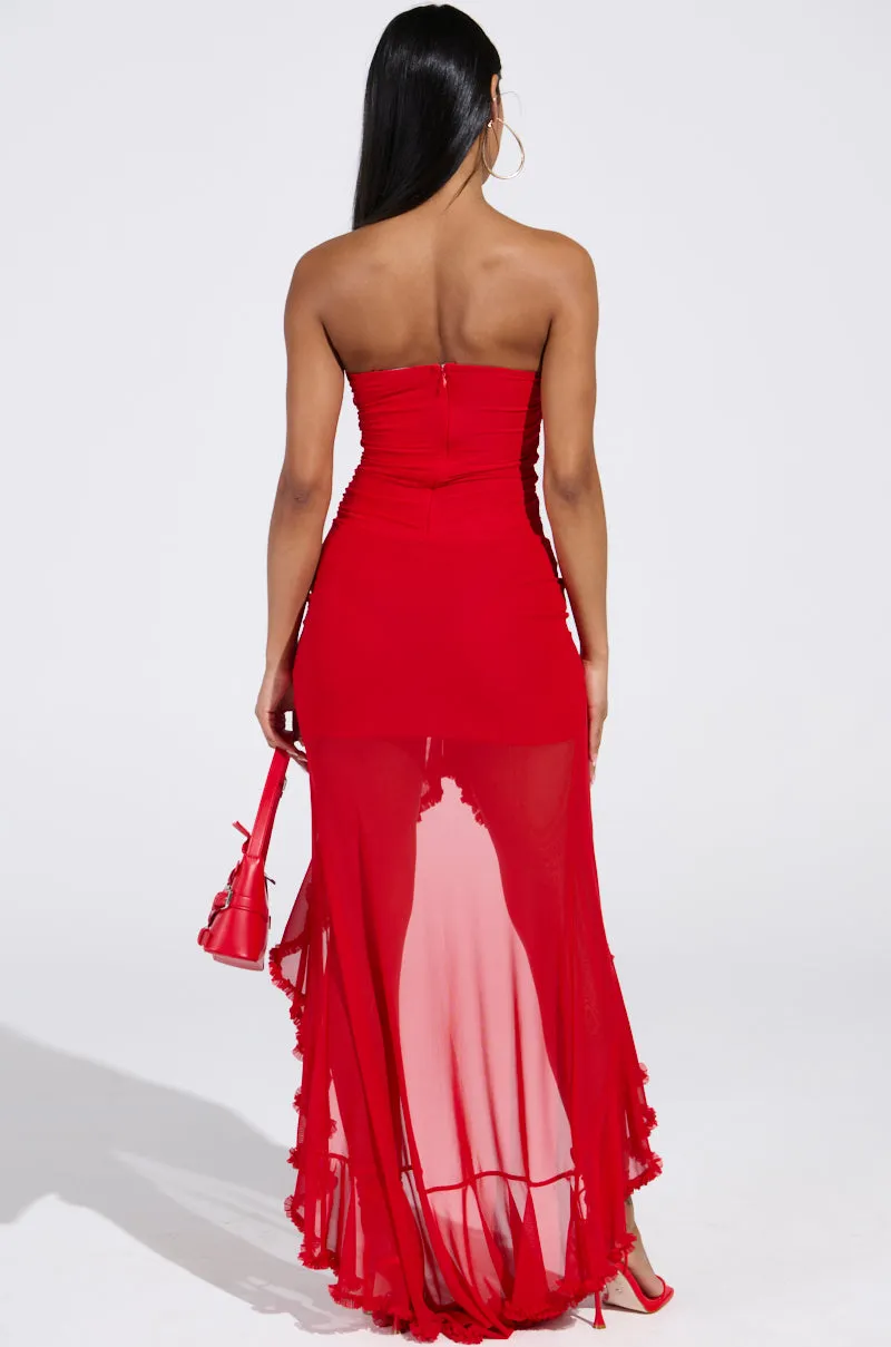 OH SO HOT RED MAXI DRESS sold by AKIRA product image thumbnail 3