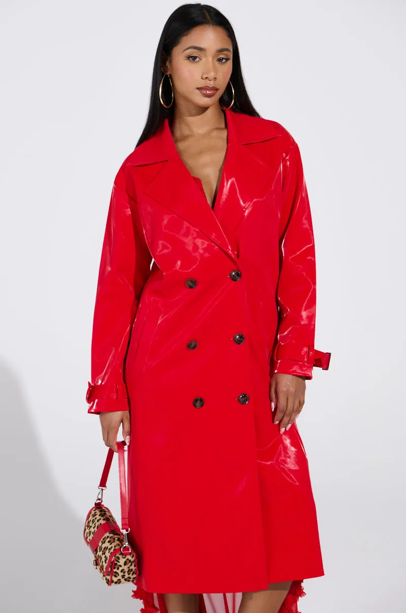 SPICY SWEET LIQUID VELVET TRENCH sold by AKIRA product image thumbnail 2