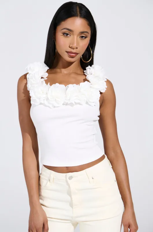 AURA FLORAL TANK TOP sold by AKIRA