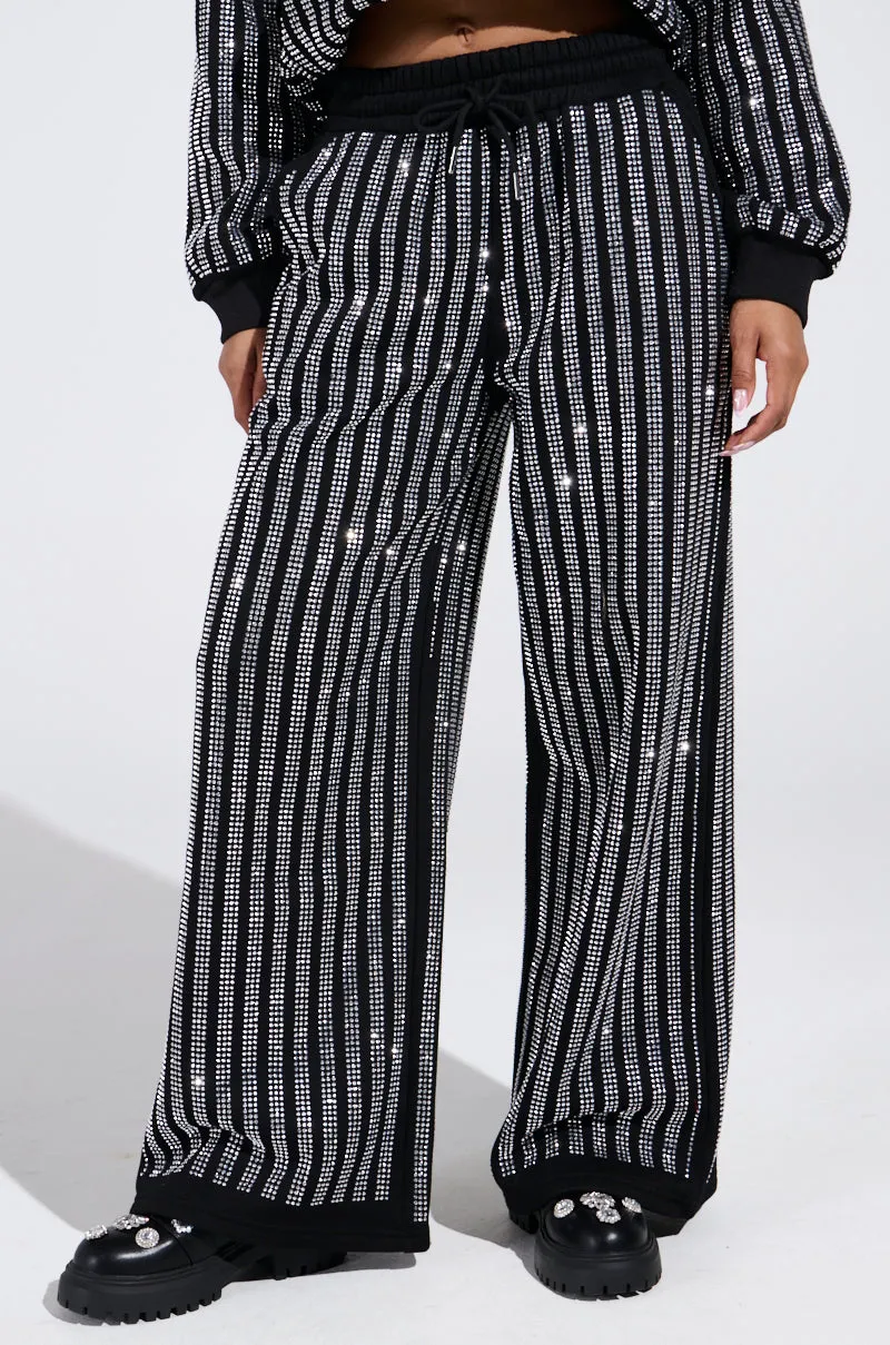 SPARKLE QUEEN WIDE LEG JOGGER sold by AKIRA product image thumbnail 2