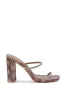 AZALEA WANG EULALIA SNAKE SLIP ON SANDAL WITH RHINESTONE STRAPS sold by AKIRA