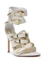 AZALEA WANG BUTTER CUPS WHITE BUCKLE STILETTO SANDAL sold by AKIRA