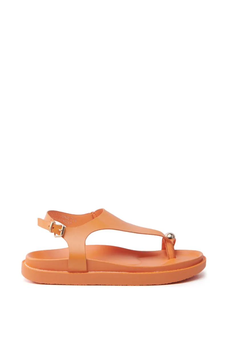 AKIRA NICCOLO ORANGE FLAT SANDAL sold by AKIRA product image thumbnail 2