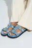 AZALEA WANG LUCINEA DENIM RHINESTONE SANDAL sold by AKIRA