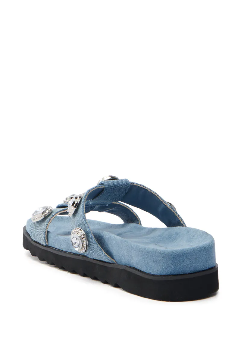 AZALEA WANG LUCINEA DENIM RHINESTONE SANDAL sold by AKIRA product image thumbnail 5