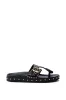 AZALEA WANG DAISY CHAIN STUDDED BLACK SANDAL sold by AKIRA