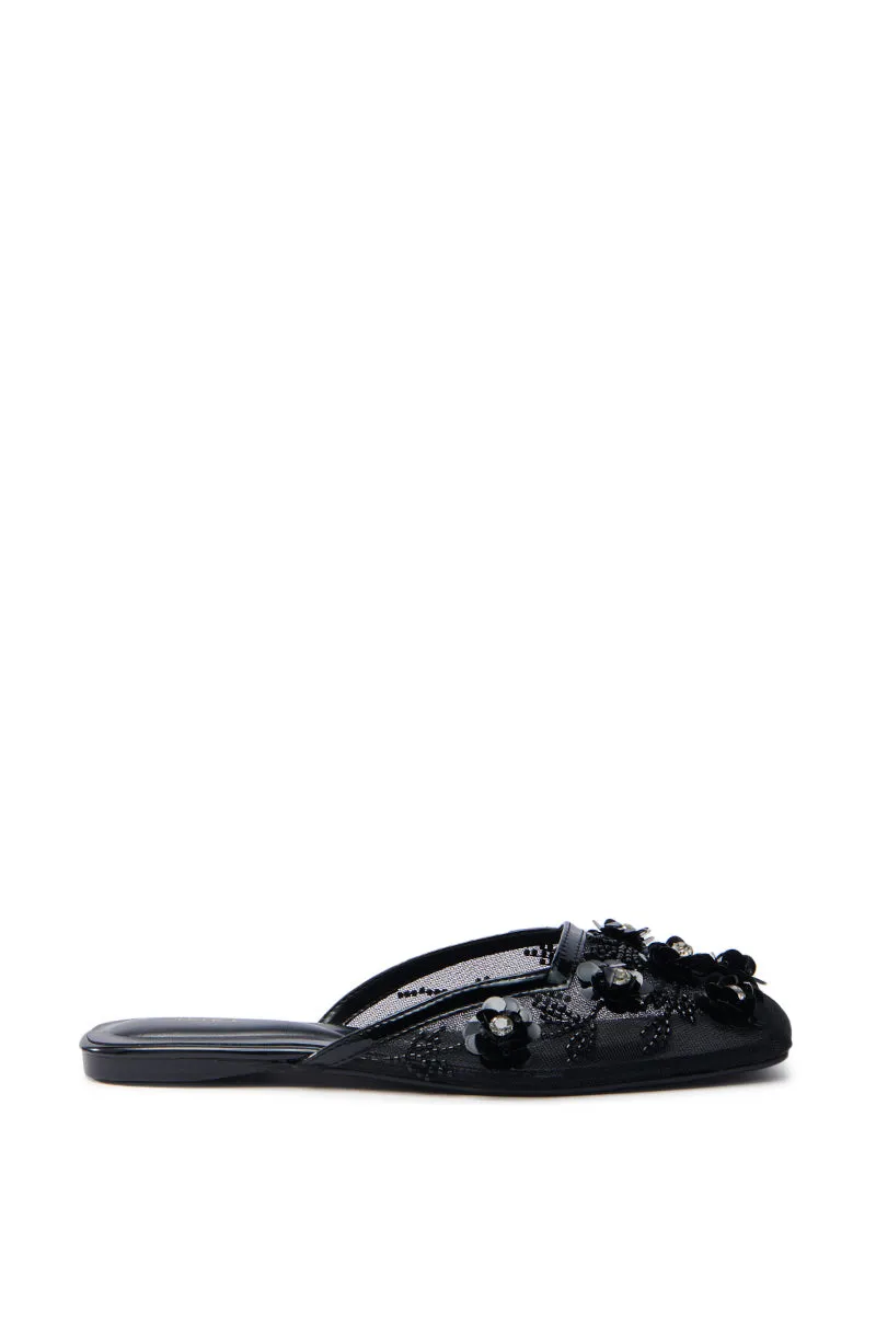 AKIRA CHERINA BLACK FLAT WITH EMBELLISHMENT sold by AKIRA product image thumbnail 2