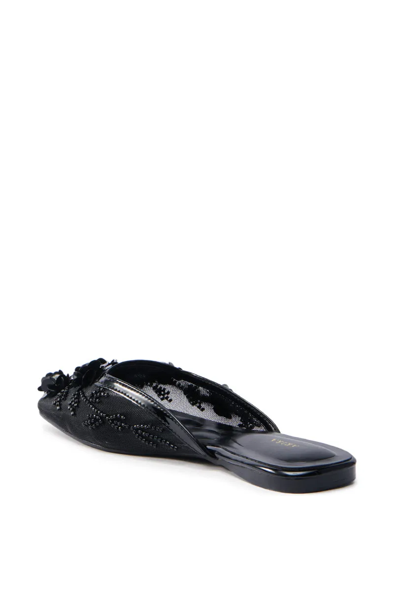 AKIRA CHERINA BLACK FLAT WITH EMBELLISHMENT sold by AKIRA product image thumbnail 4