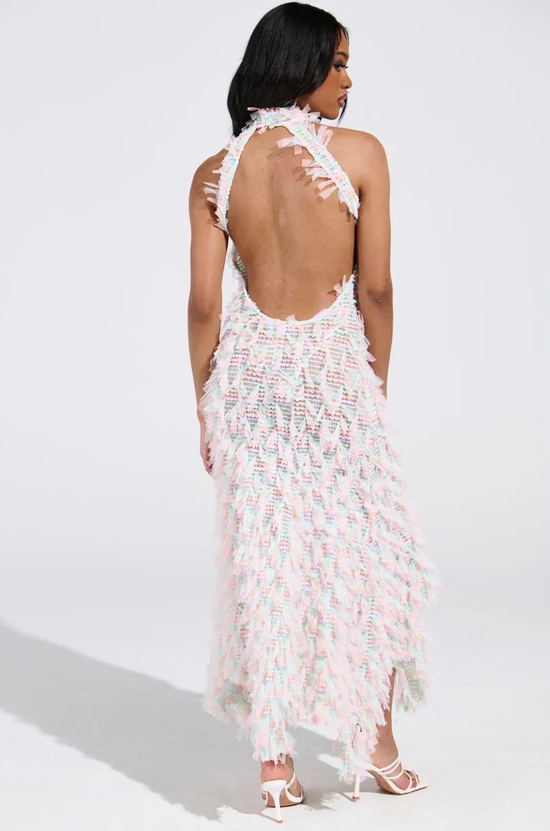 IT FACTOR MESH MAXI DRESS IN PINK sold by AKIRA product image thumbnail 4