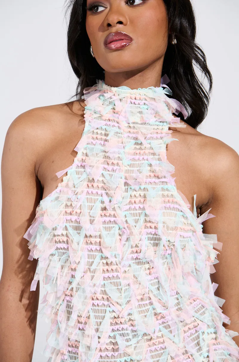 IT FACTOR MESH MAXI DRESS IN PINK sold by AKIRA product image thumbnail 5