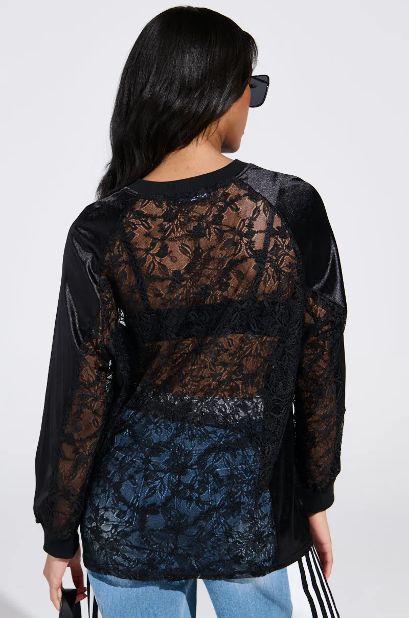 KIKI LACE JERSEY sold by AKIRA product image thumbnail 3