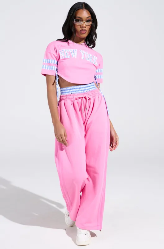 NEW YORK WIDE LEG PANT sold by AKIRA