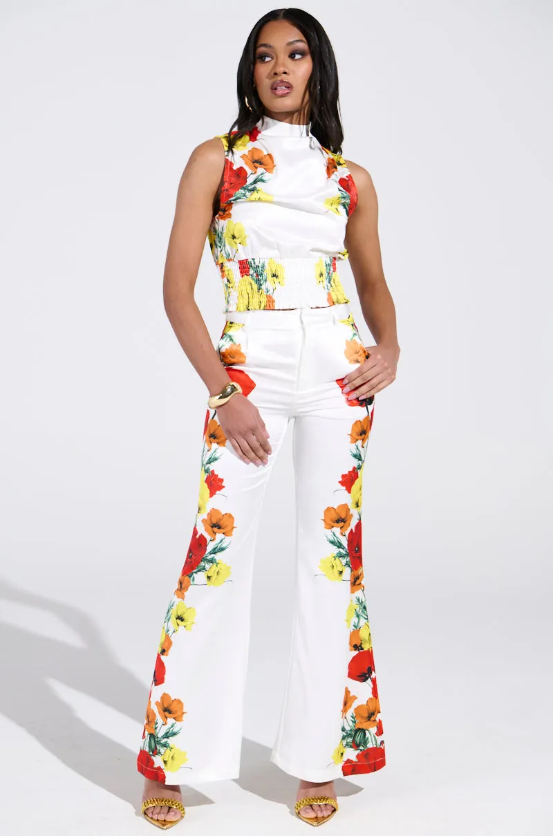 MIND MY OWN FLORAL SATIN BLOUSE sold by AKIRA product image thumbnail 5