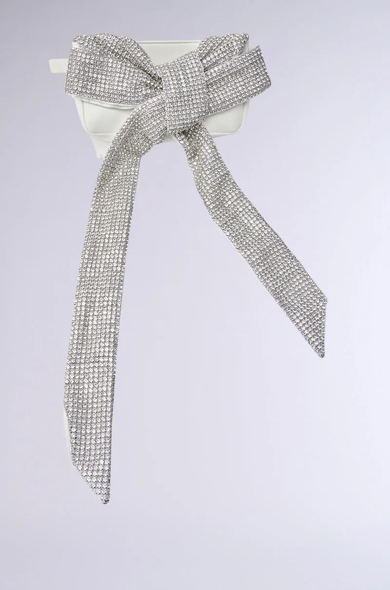 TIE IT UP RHINESTONE CLUTCH sold by AKIRA product image thumbnail 2