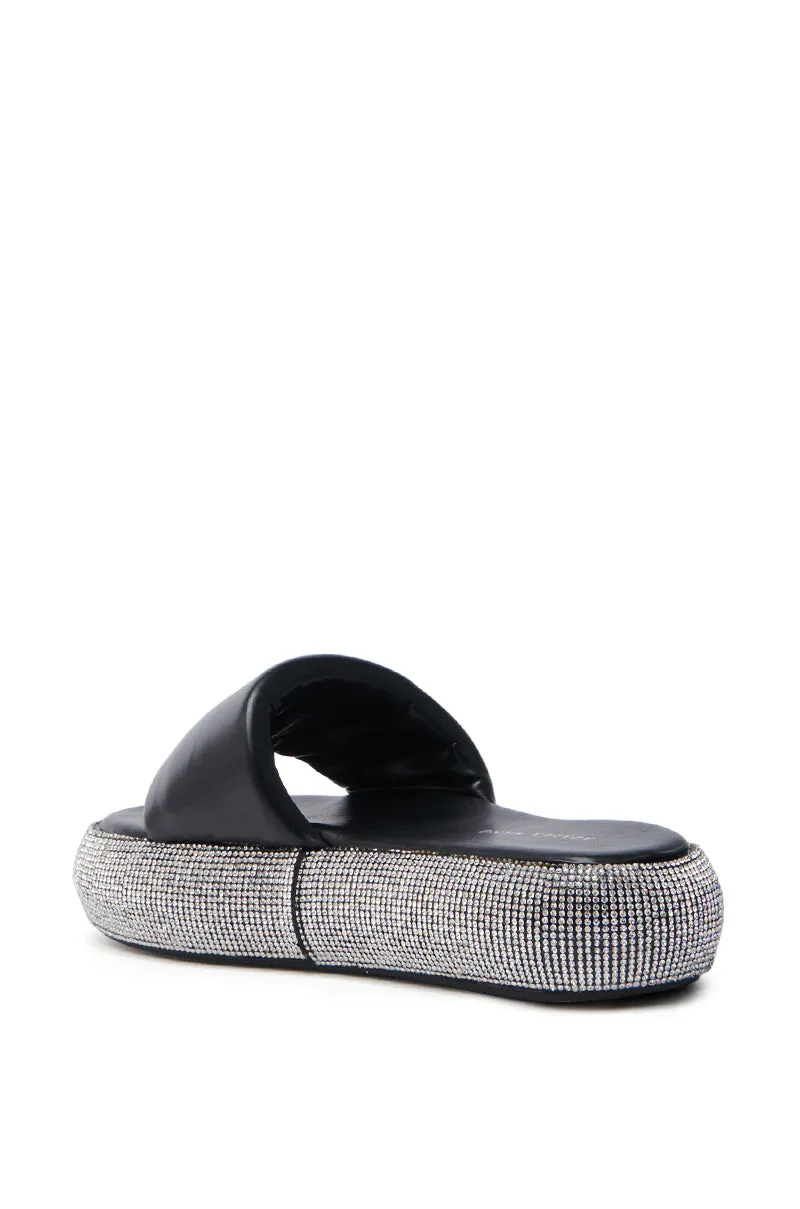 AZALEA WANG SWITZERLAND BLACK RHINESTONE SANDAL sold by AKIRA product image thumbnail 4