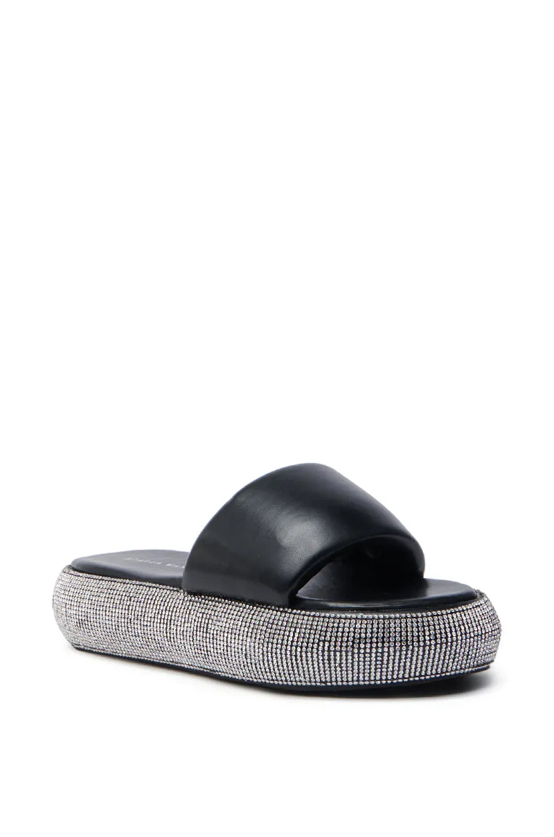 AZALEA WANG SWITZERLAND BLACK RHINESTONE SANDAL sold by AKIRA product image thumbnail 3