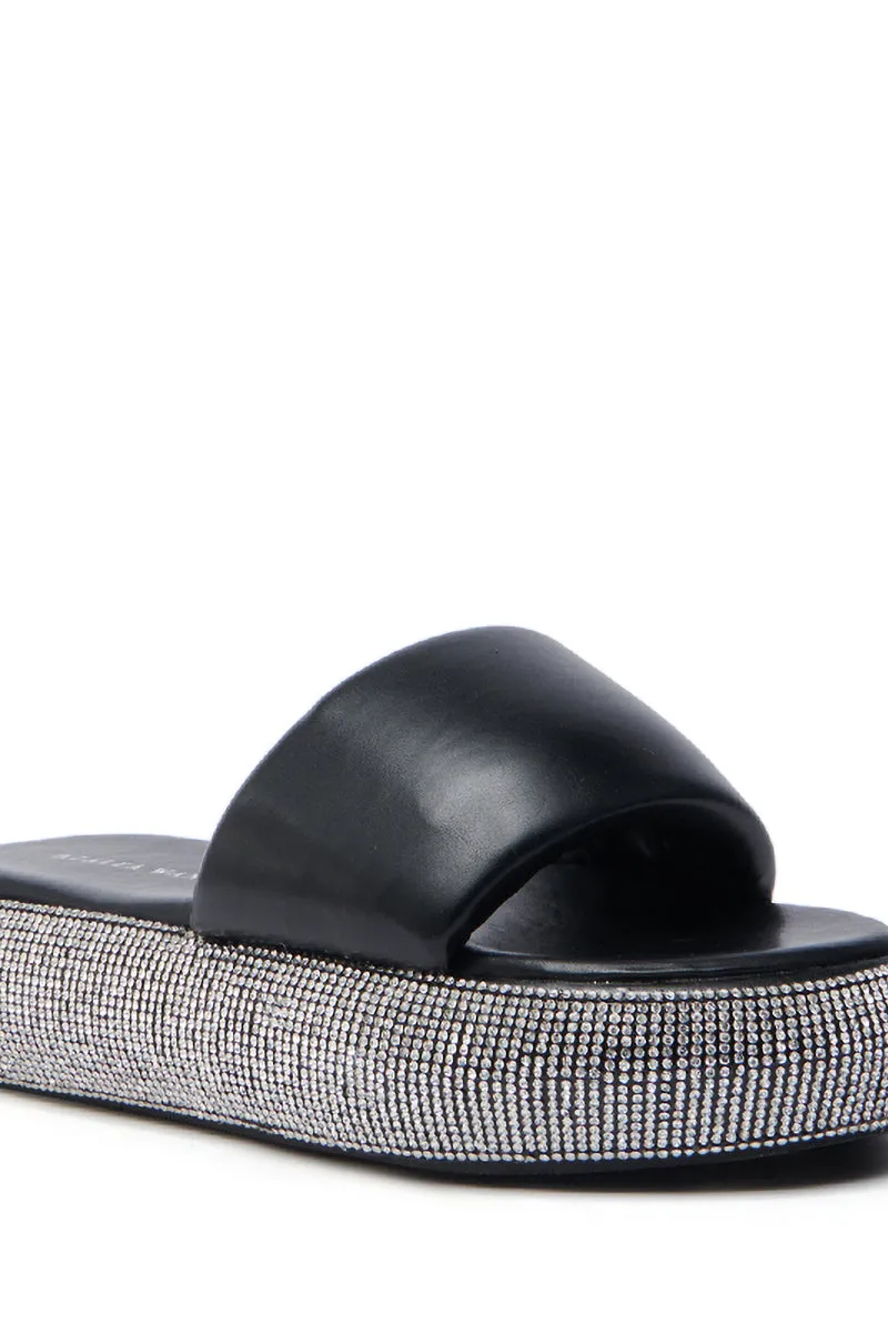 AZALEA WANG SWITZERLAND BLACK RHINESTONE SANDAL sold by AKIRA product image thumbnail 5