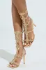 AZALEA WANG JONQUIL GOLD EMBELLISHED GLADIATOR SANDAL sold by AKIRA