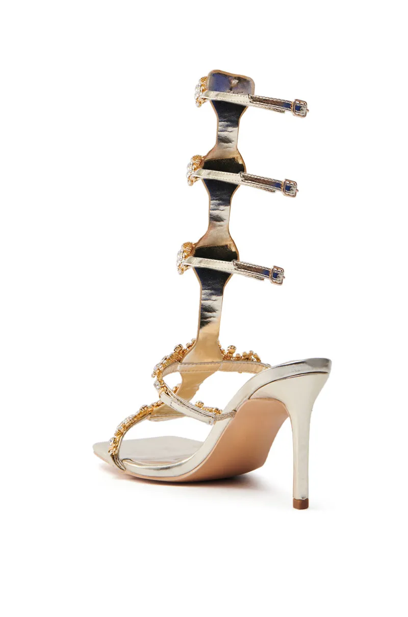AZALEA WANG JONQUIL GOLD EMBELLISHED GLADIATOR SANDAL sold by AKIRA product image thumbnail 5