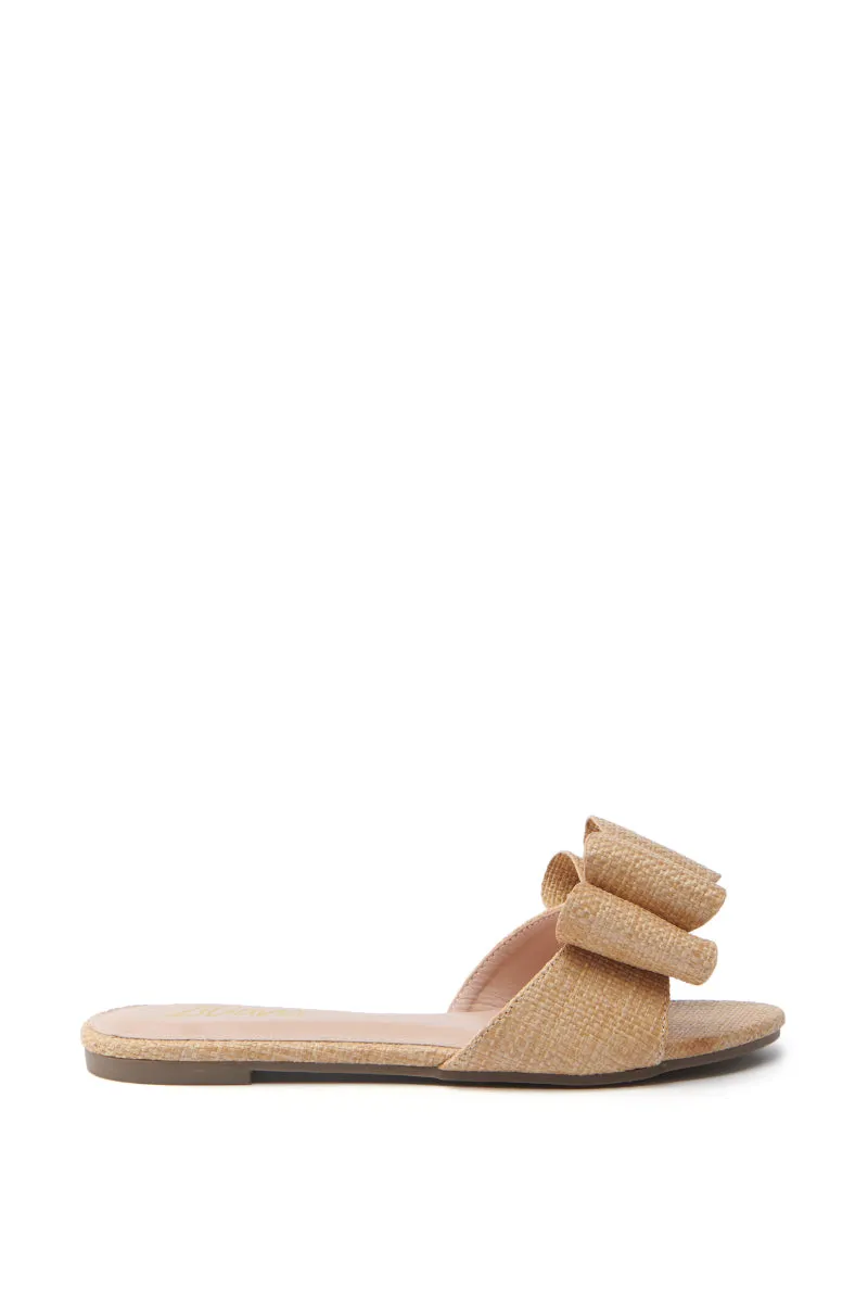 TIZZY RAFFIA FLAT BOW SANDAL sold by AKIRA product image thumbnail 4