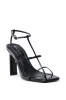 AZALEA WANG AVENA BLACK PAT SANDAL sold by AKIRA